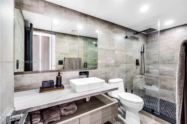 a view of balcony with furniture