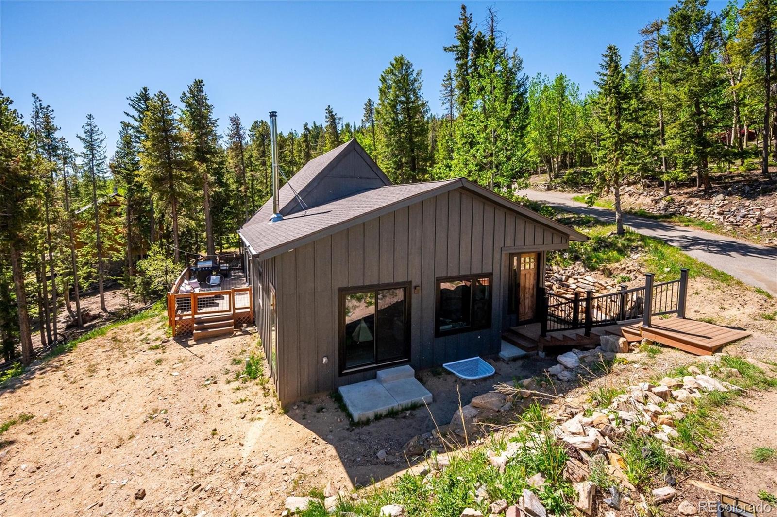 1633 Sinton Road Evergreen, CO 80439 - Photo 12 of 50 a view of a house with a patio