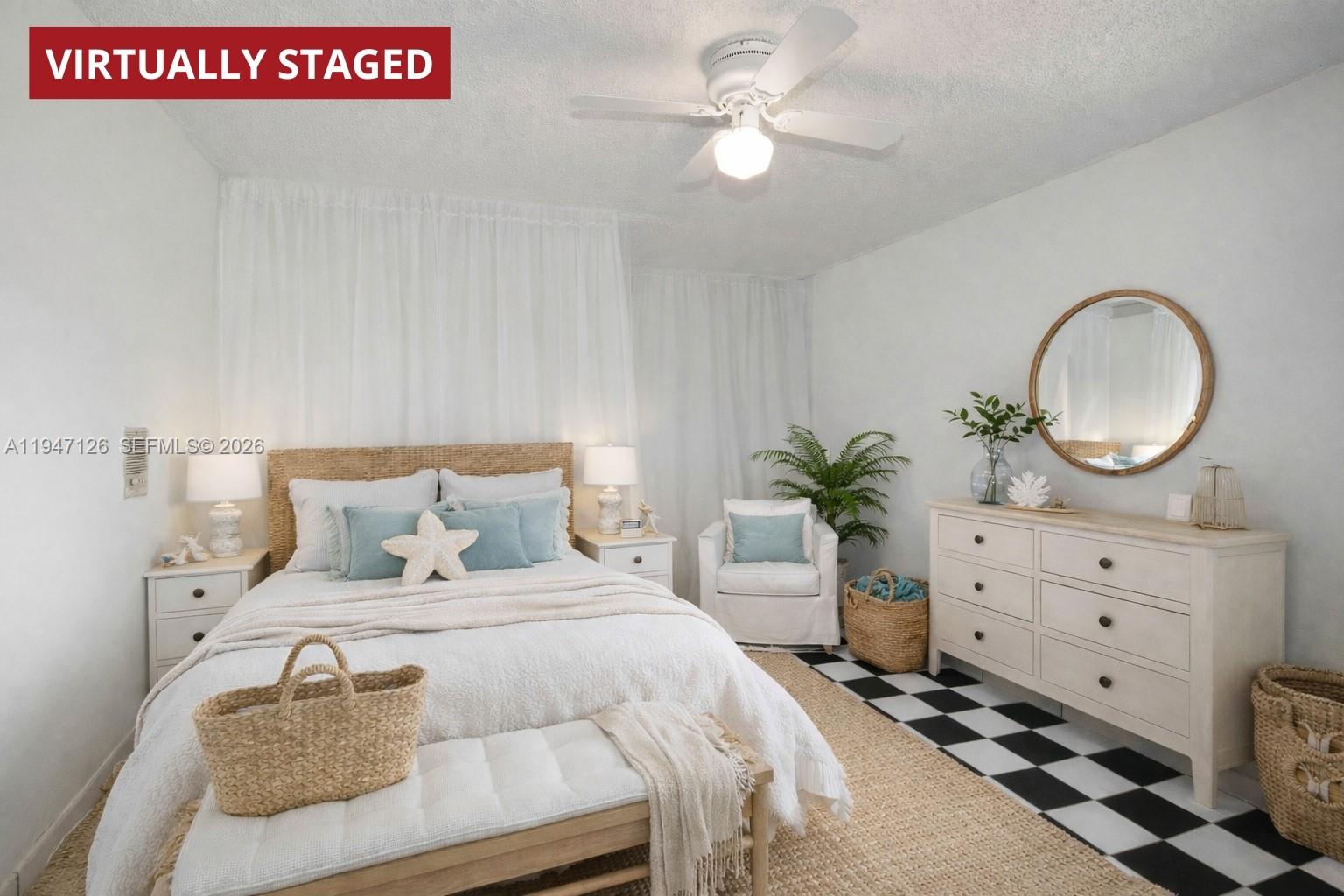 14826 Southwest 110th Terrace Miami, FL 33196 - Photo 18 of 40 a bedroom with a bed a potted plant and a dresser