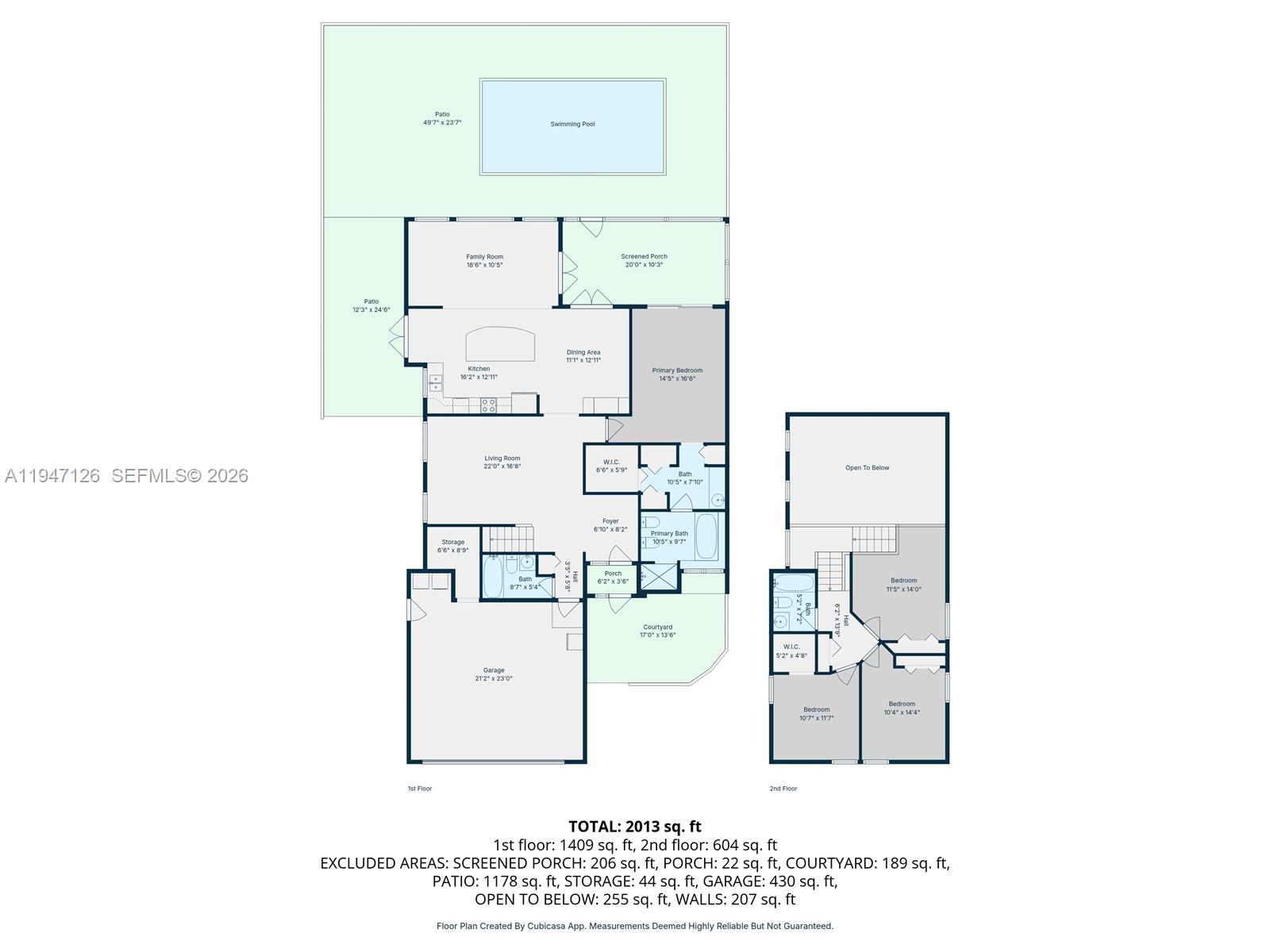 14826 Southwest 110th Terrace Miami, FL 33196 - Photo 40 of 40 a picture of a floor plan
