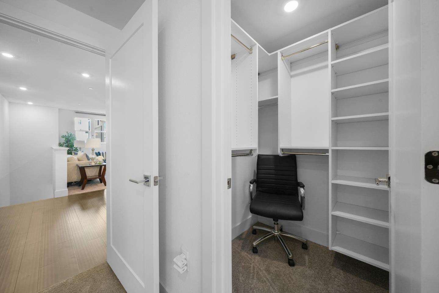 3029 Lamory Place Santa Clara, CA 95051 - Photo 11 of 25 a view of a workspace with furniture and closet in a room