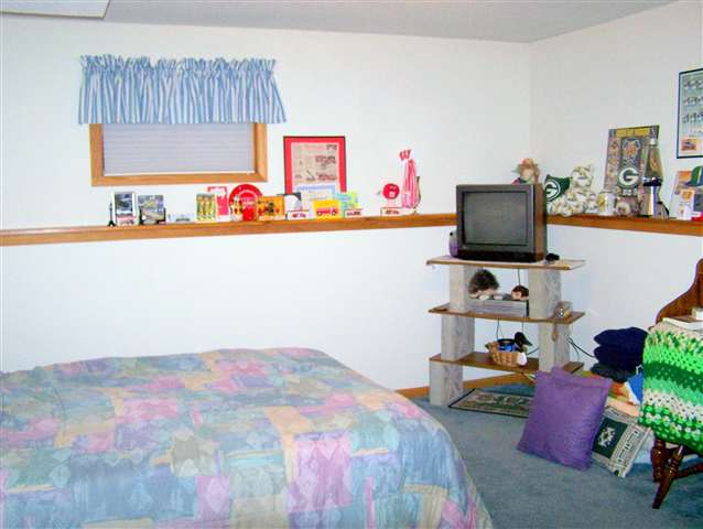 984 Winborne Road Davis, IL 61019 - Photo 8 of 9 a bedroom with a bed and a flat screen tv