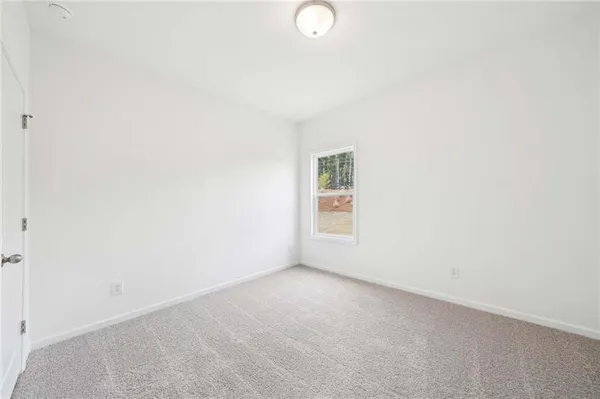 a view of a small space with a window