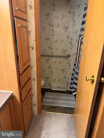 a view of wooden door