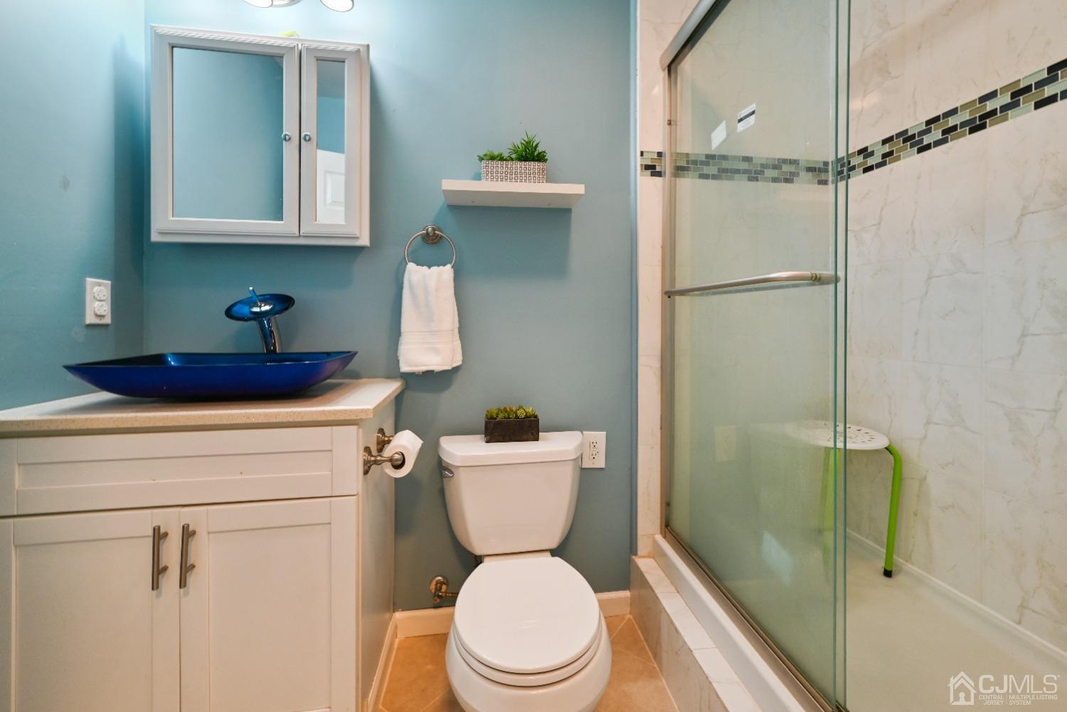 6 Calvin Road Kendall Park, NJ 08824 - Photo 23 of 30 a bathroom with a toilet a sink and shower