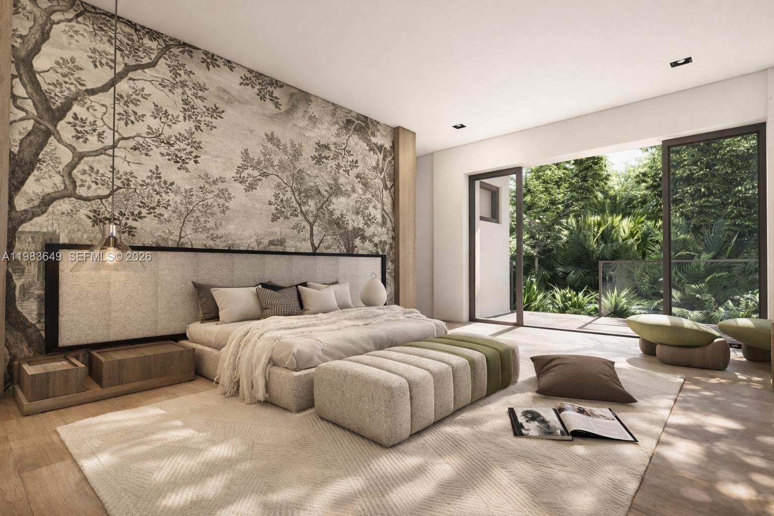 11720 Southwest 77th Avenue Pinecrest, FL 33156 - Photo 5 of 10 a bedroom with a bed and large window