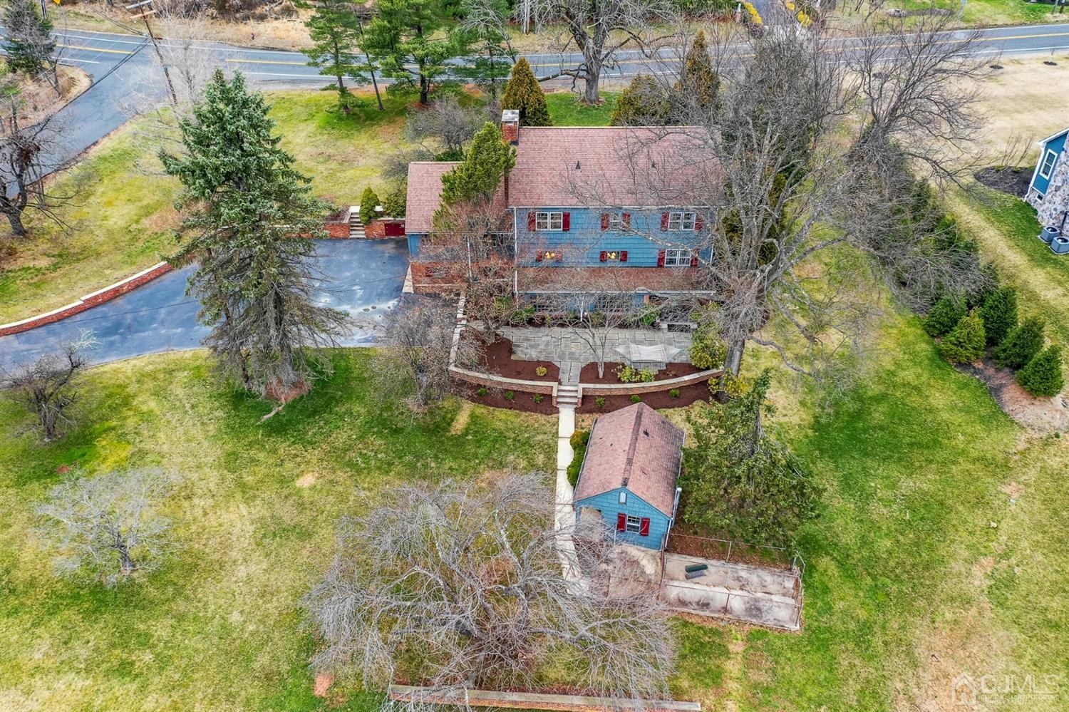 34 Mt Horeb Road Warren, NJ 07059 - Photo 49 of 55 an aerial view of a house with garden space and street view