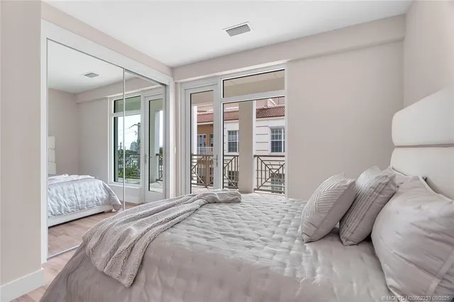 a balcony view with a outdoor space