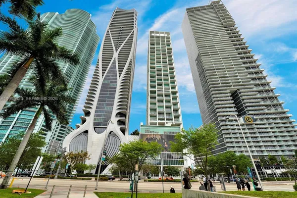 a front view of a multi story building