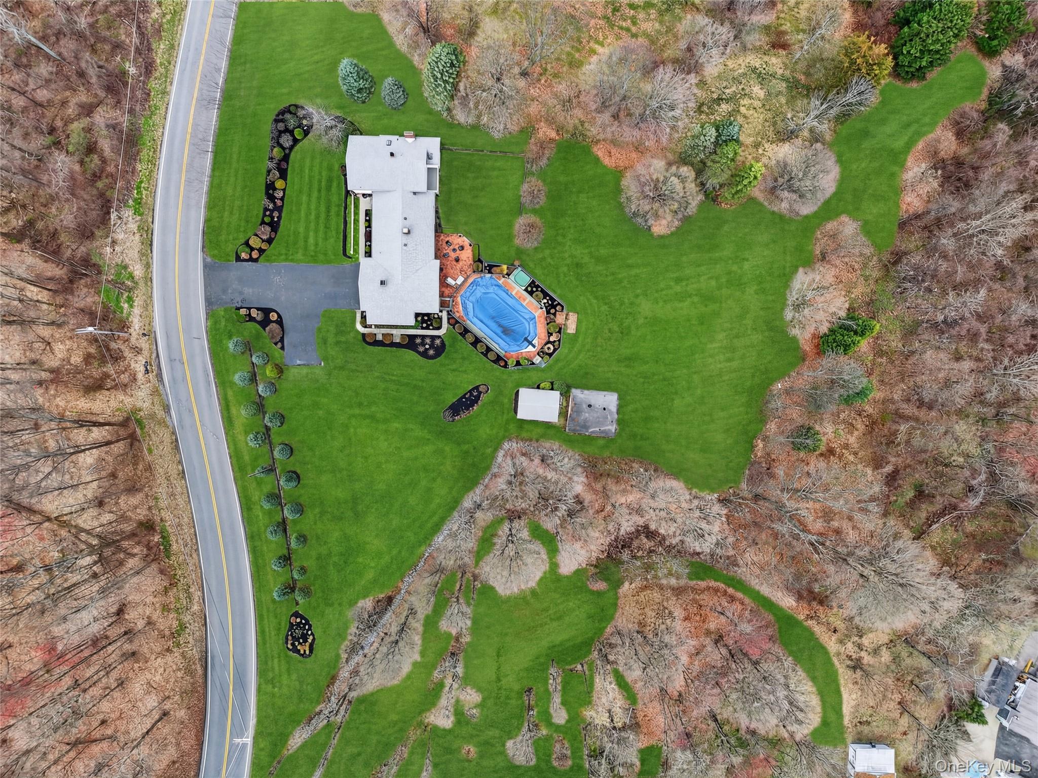 58 Dutchess Hill Road Poughkeepsie, NY 12601 - Photo 47 of 50 Aerial view shows the footprint of the property