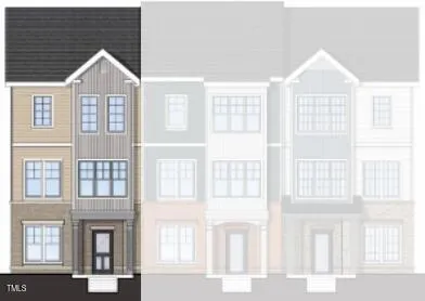 a front view of a brick house with many windows