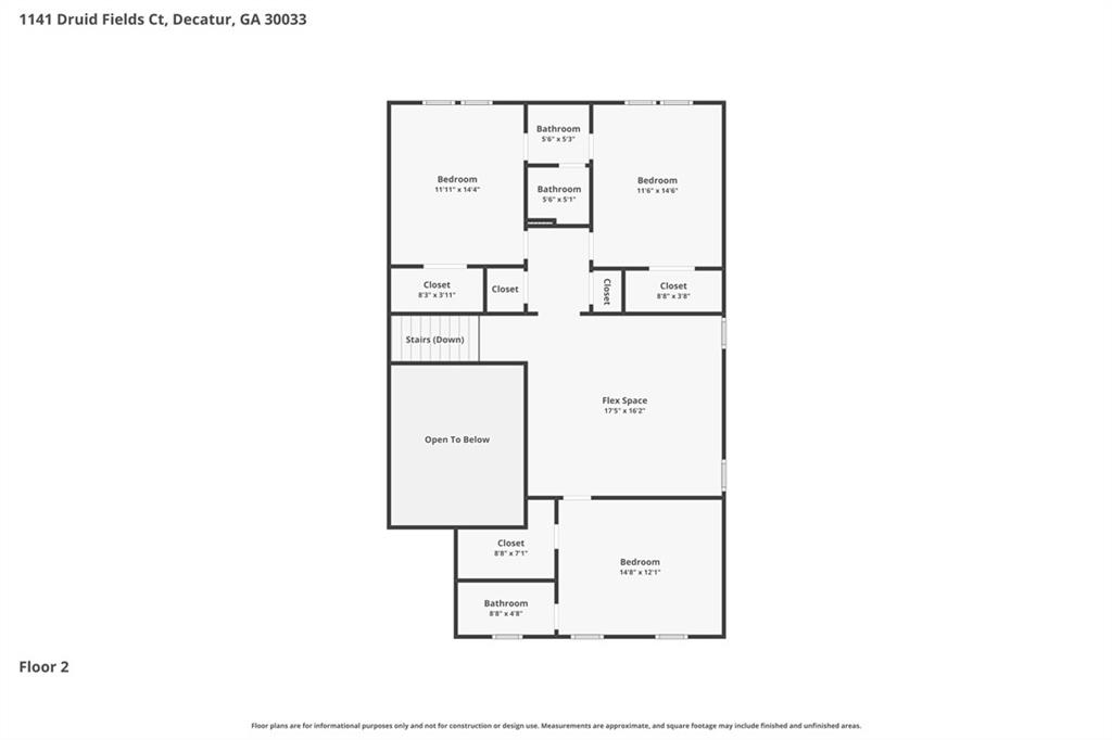 1141 Druid Fields Court Decatur, GA 30033 - Photo 35 of 35 a picture of a floor plan
