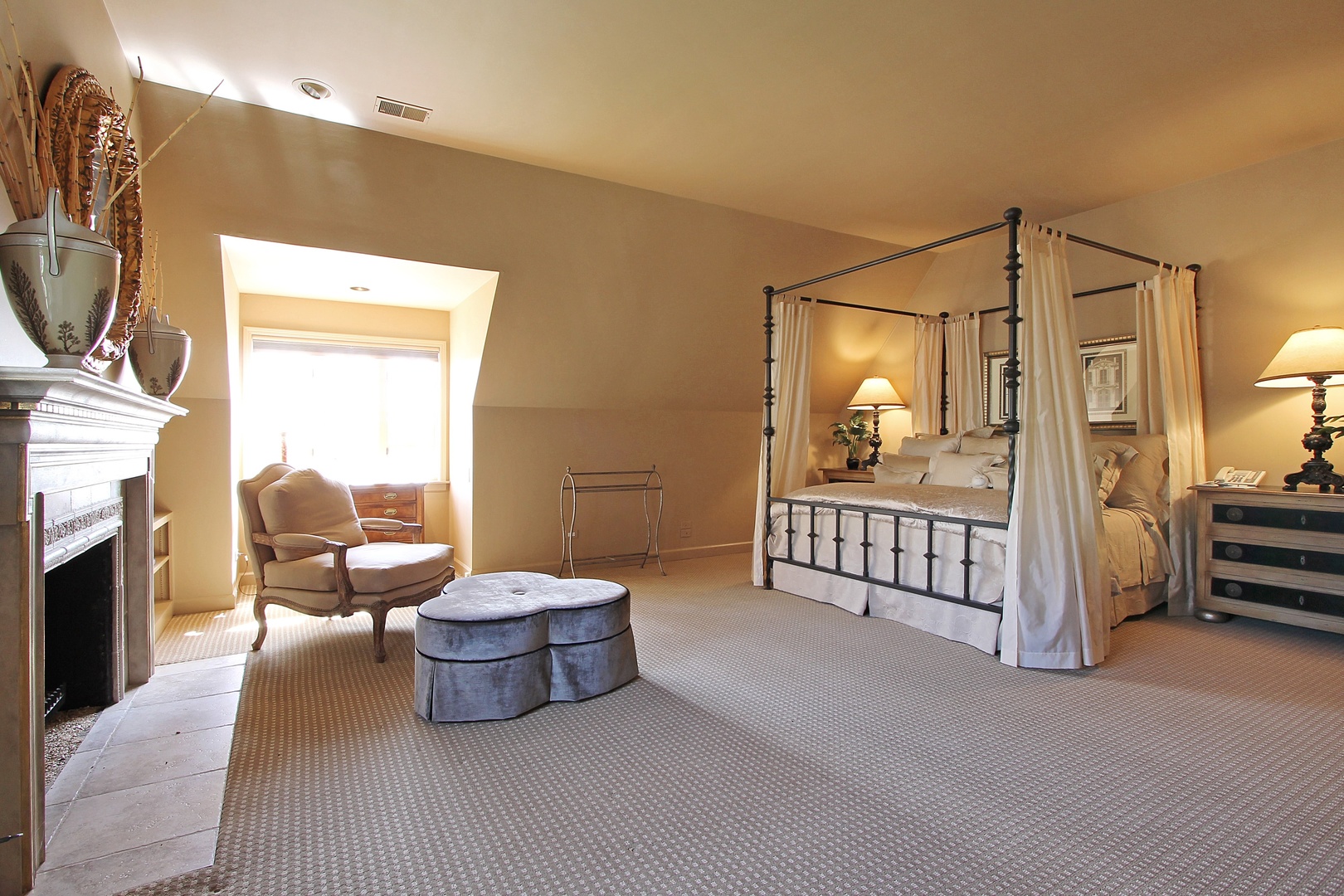 29 Riderwood Road North Barrington, IL 60010 - Photo 13 of 25 a living room with furniture a fireplace and a large window