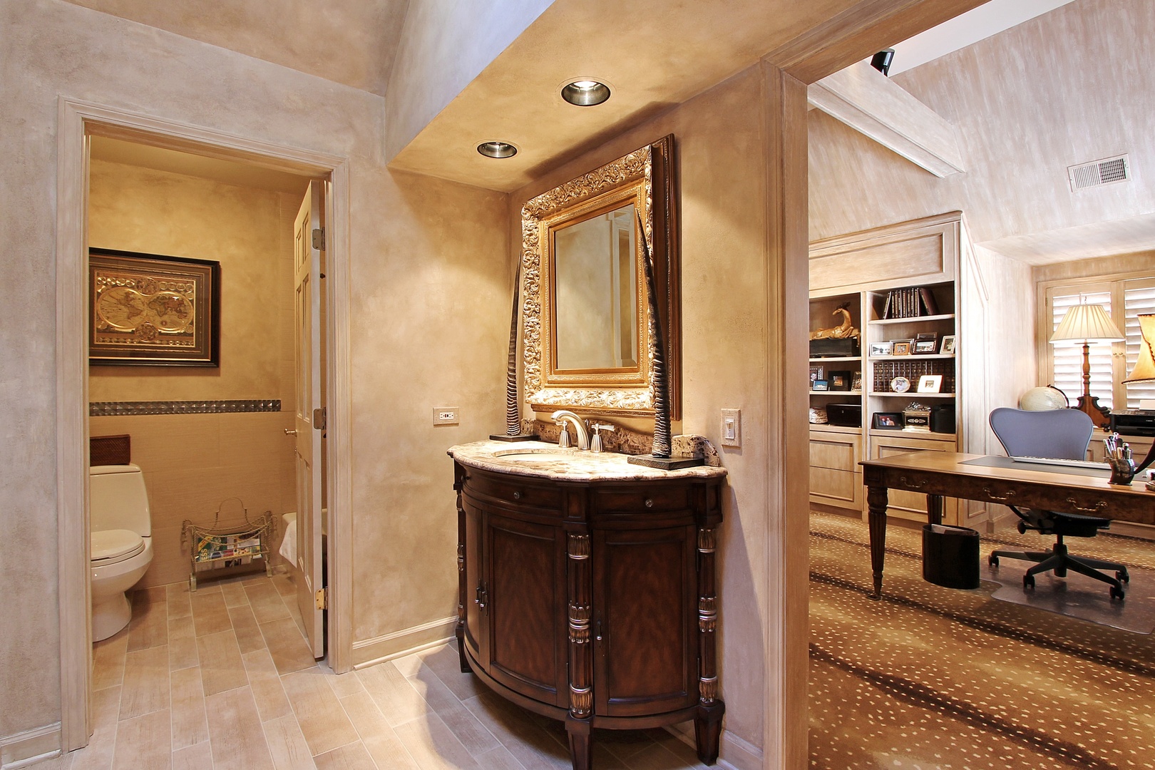 29 Riderwood Road North Barrington, IL 60010 - Photo 18 of 25 a view of a bathroom with a sink and a mirror