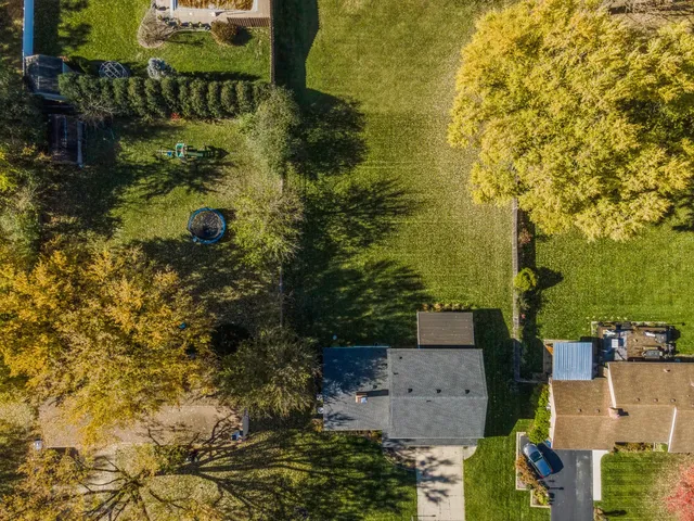 aerial view of residential house with outdoor space