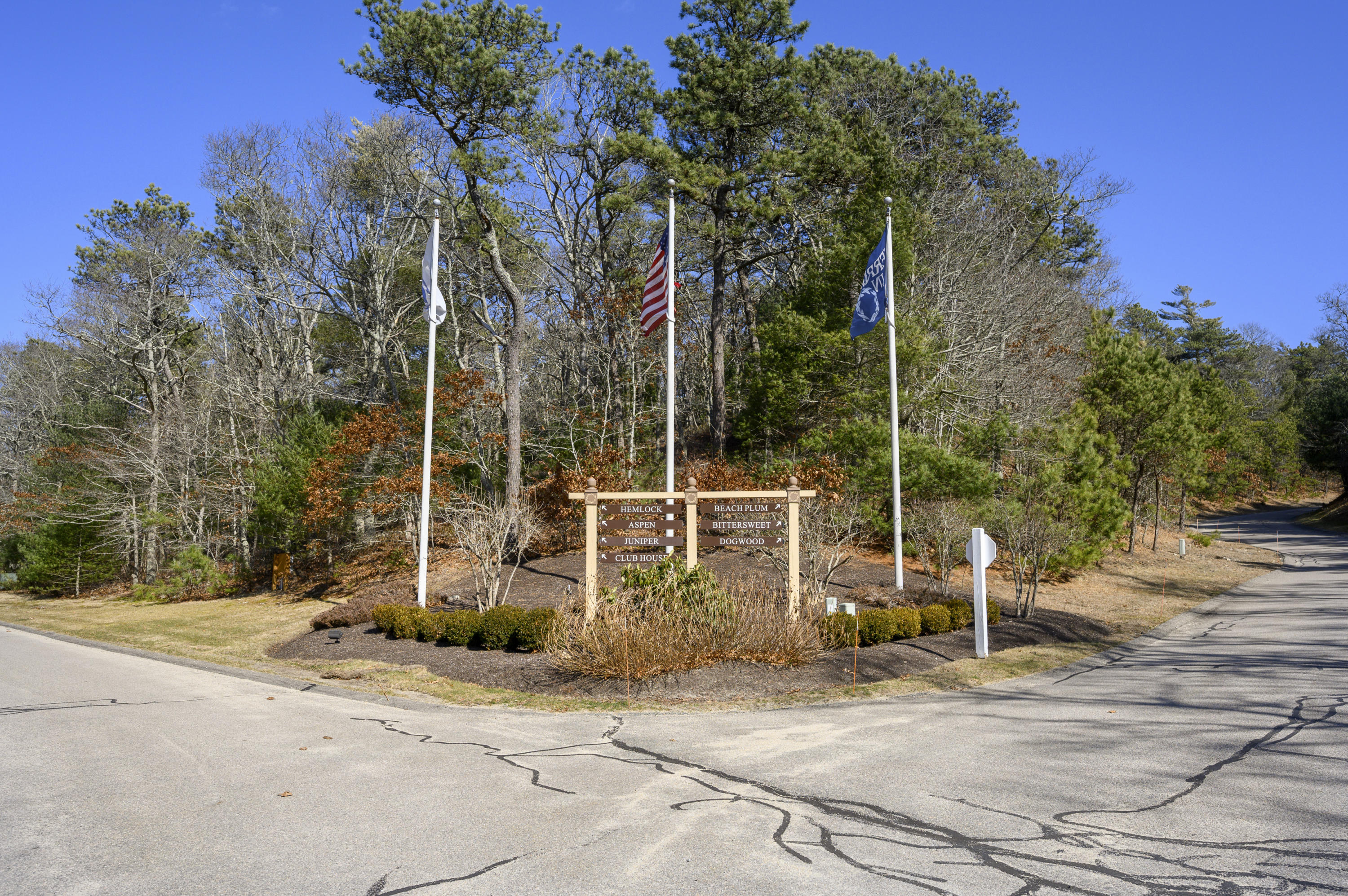 2 Dogwood Road, Unit H Buzzards Bay, MA 02532 - Photo 40 of 41 a view of a park with potted plants and large trees