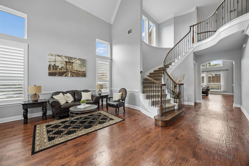 1011 Three Rivers Drive Prosper, TX 75078 - Photo 21 of 27 a living room with furniture and wooden floor