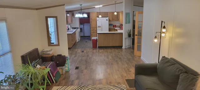 a living room with furniture and a couch