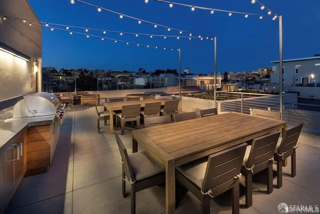 a outdoor space with patio furniture