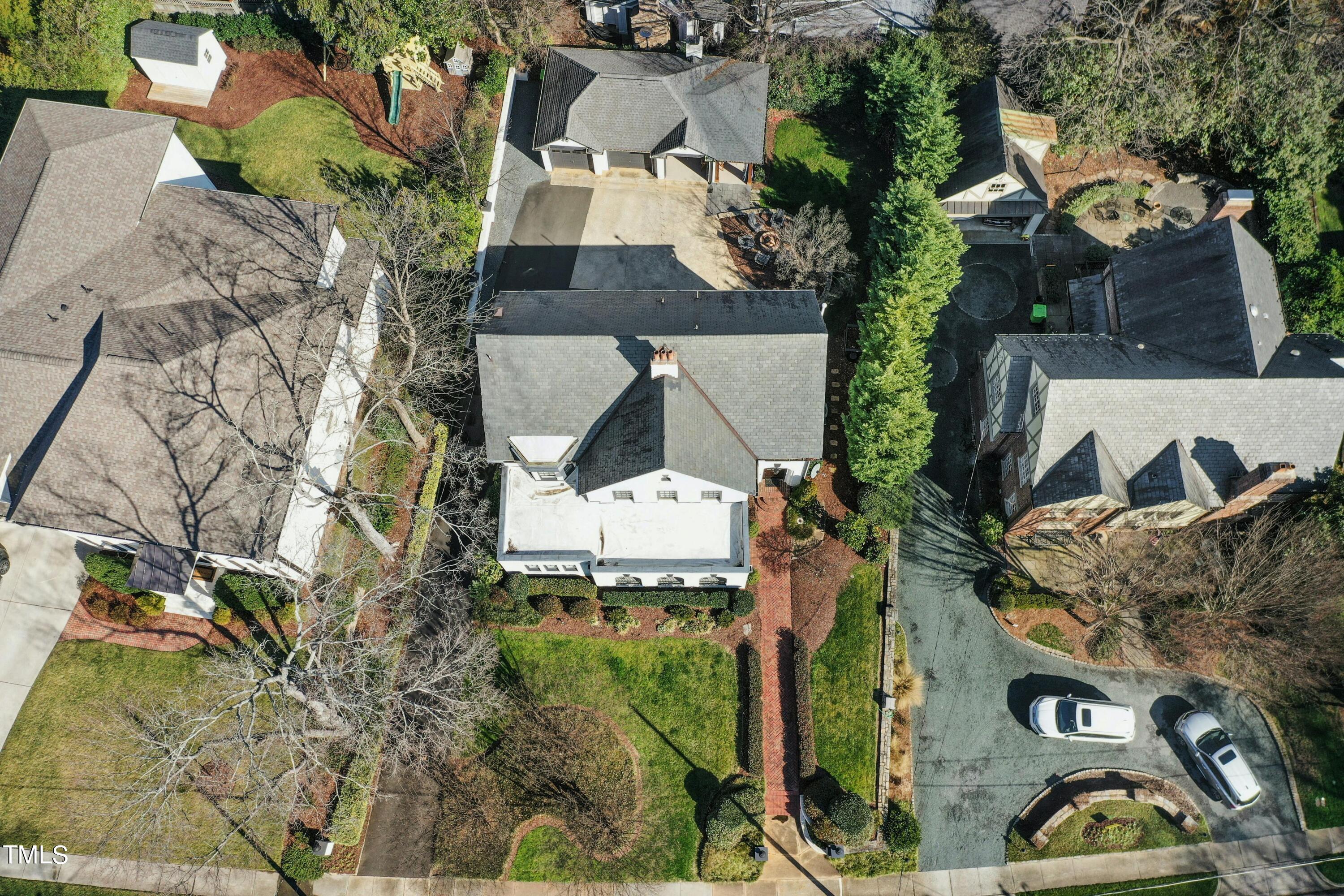 1512 Carr Street Raleigh, NC 27608 - Photo 45 of 60 an aerial view of a house with outdoor space