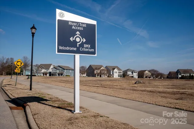 a street sign in front of building