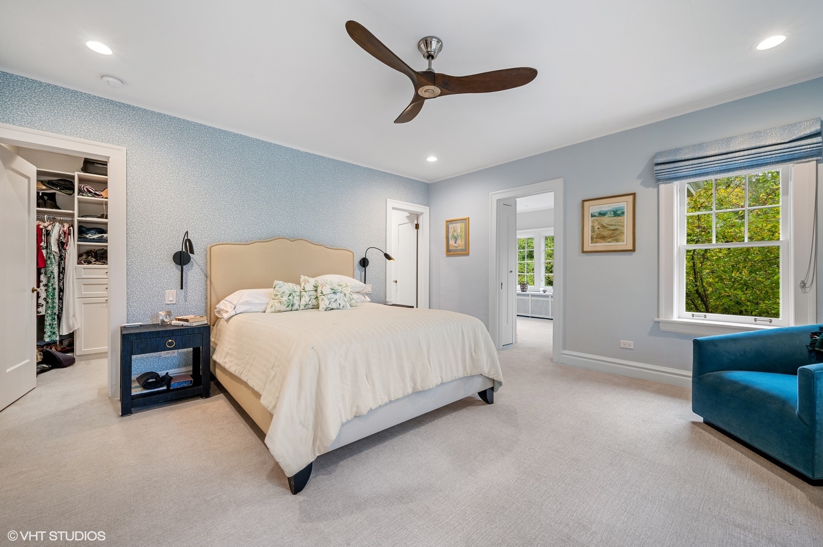 1002 Monroe Avenue River Forest, IL 60305 - Photo 14 of 31 a bedroom with a bed a couch and a large window