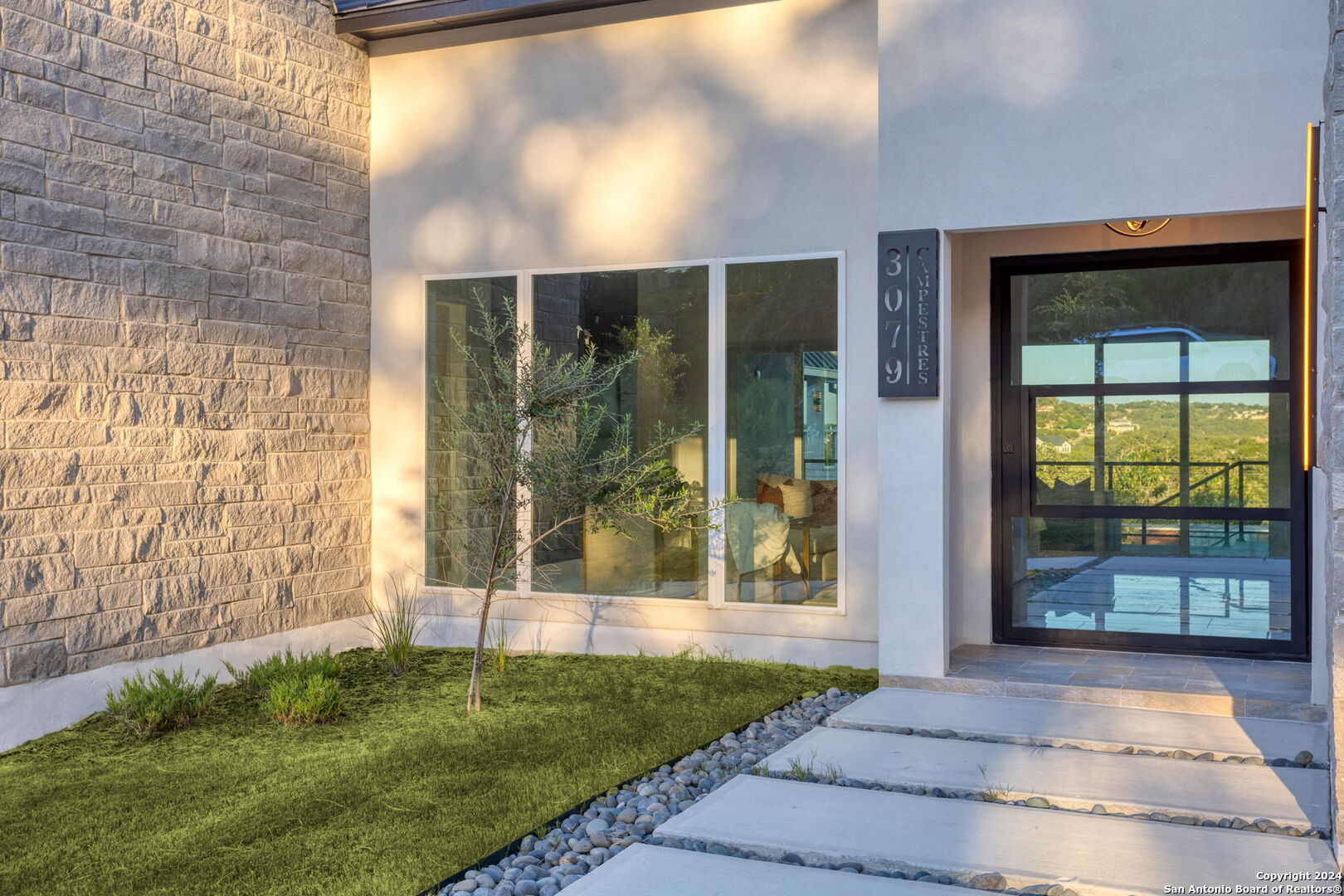 3079 Campestres Spring Branch, TX 78070 - Photo 4 of 38 a front view of a house with a yard