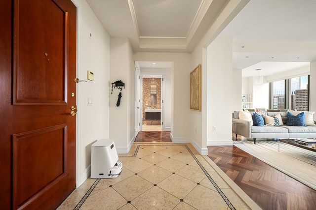 a spacious bathroom with a bathtub and a shower