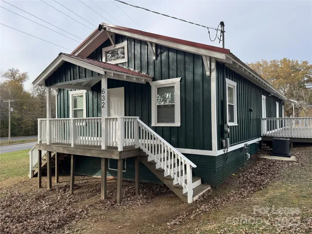 a view of a house with a porch