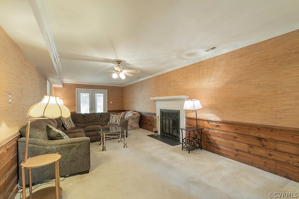 14007 Turtle Hill Road Midlothian, VA 23112 - Photo 12 of 40 a living room with furniture and a fireplace