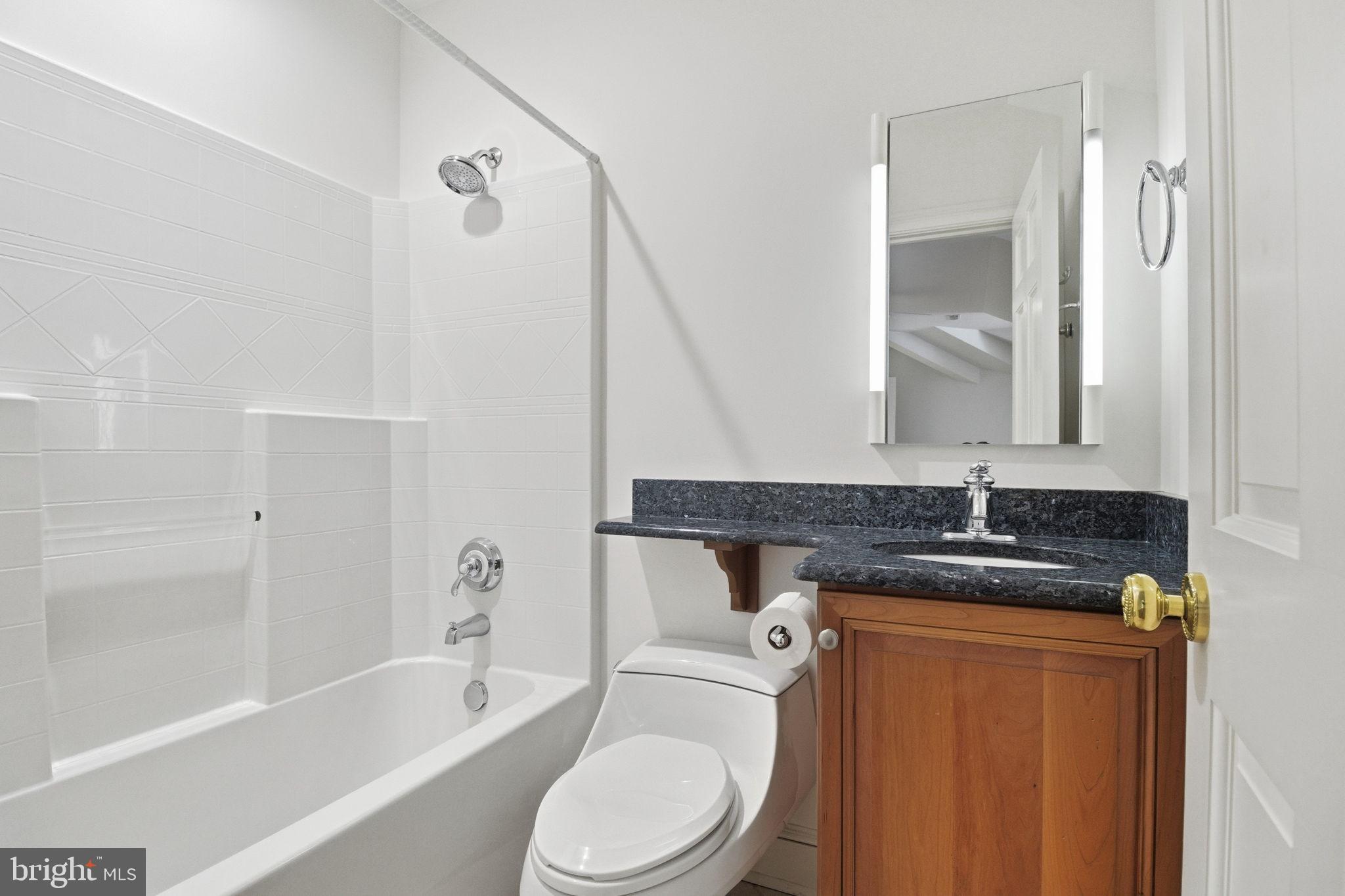 1711 Highland Road Fredericksburg, VA 22401 - Photo 30 of 58 a bathroom with a granite countertop sink toilet and shower