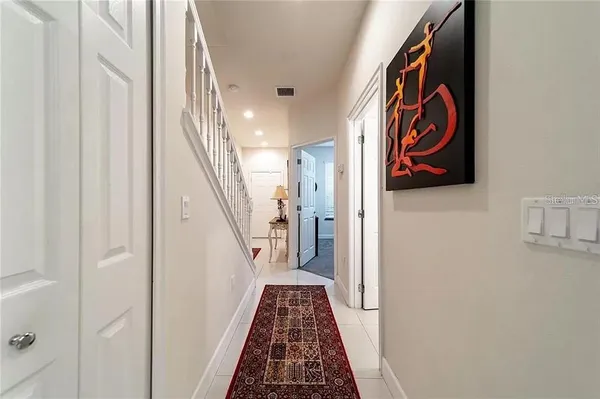 a view of stairs