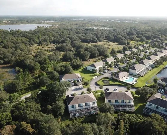 an aerial view of multiple house