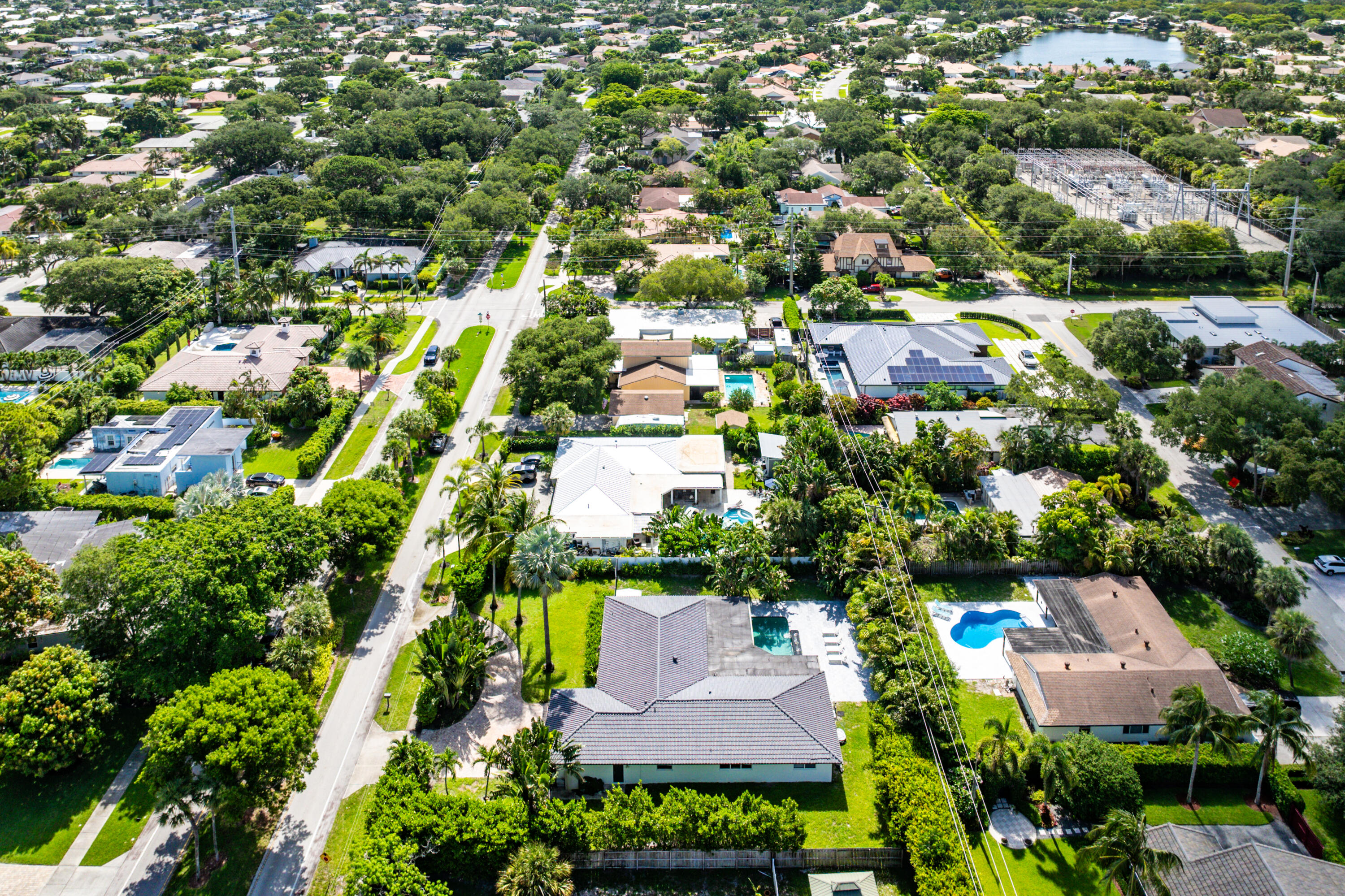 960 Southwest 18th Street Boca Raton, FL 33486 - Photo 36 of 40 an aerial view of residential house with outdoor space and trees all around