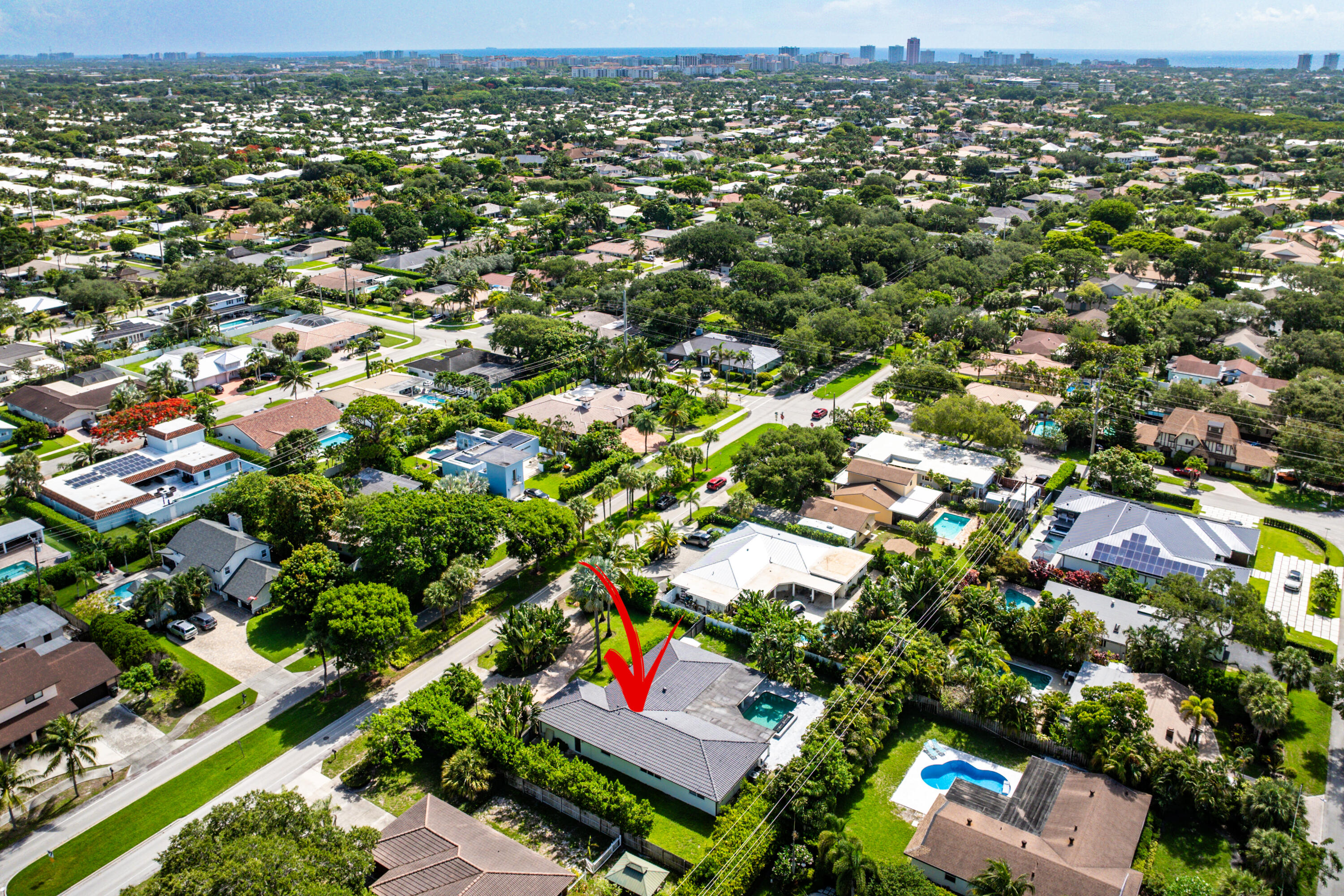 960 Southwest 18th Street Boca Raton, FL 33486 - Photo 40 of 40 an aerial view of residential houses with outdoor space and trees