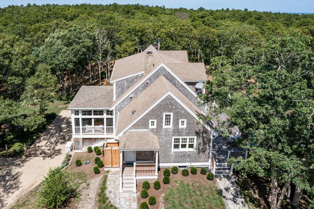 58 Slough Pond Road Truro, MA 02666 - Photo 72 of 82 an aerial view of a house