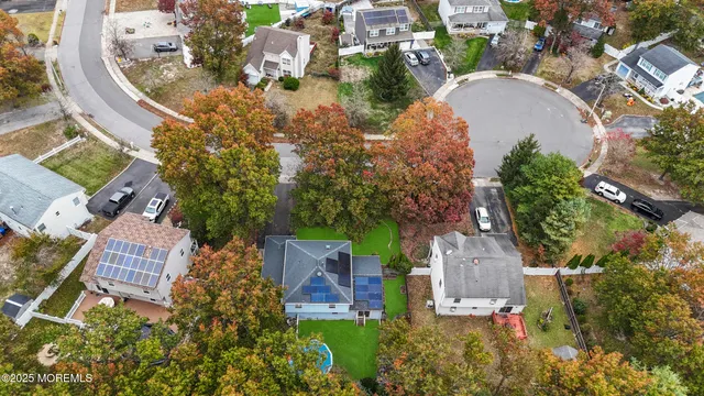 an aerial view of multiple house