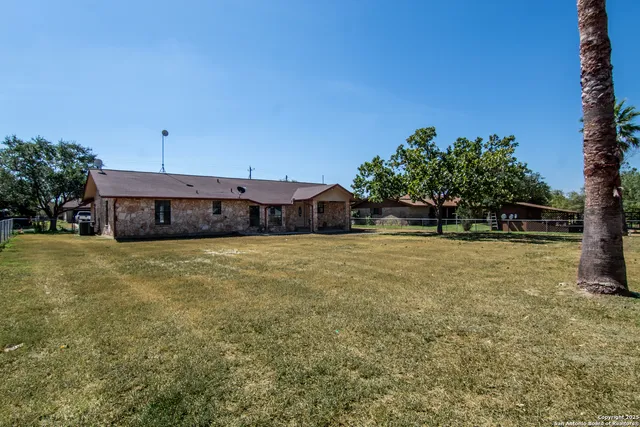 a view of an outdoor space and swimming pool