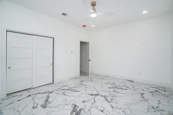 an empty room with a natural light