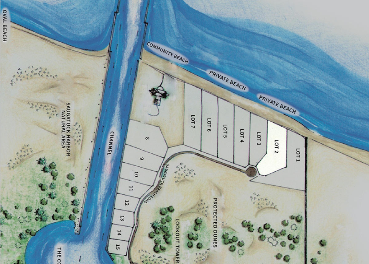 2 Saugatuck Bch Road Saugatuck, MI 49453 - Photo 1 of 9 NS Lot 2 Shaded