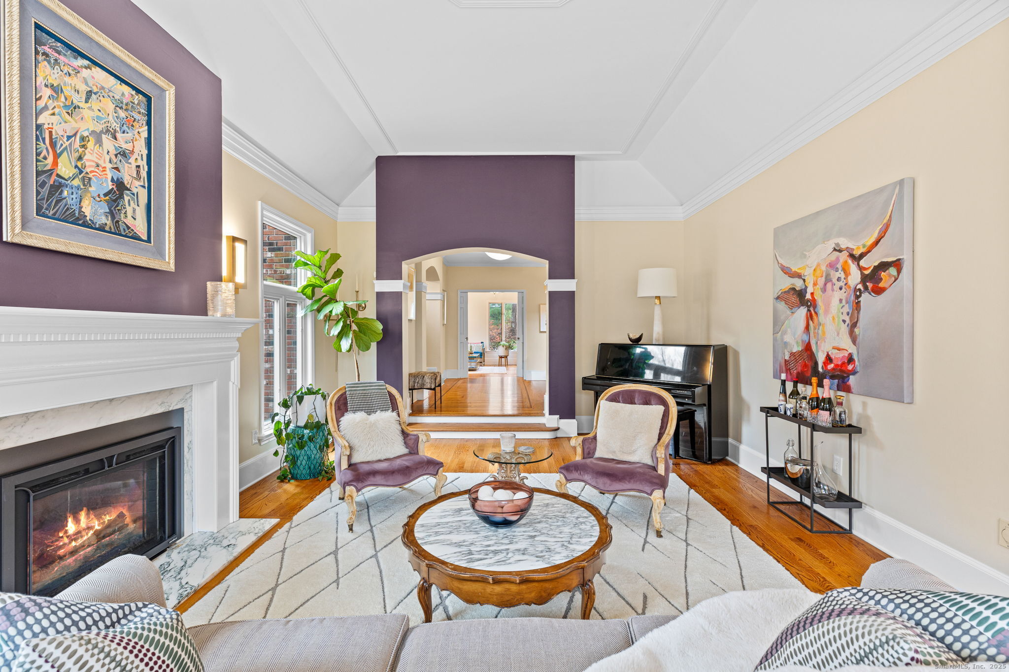 40 Hull Place Ridgefield, CT 06877 - Photo 15 of 40 a living room with furniture and a fireplace