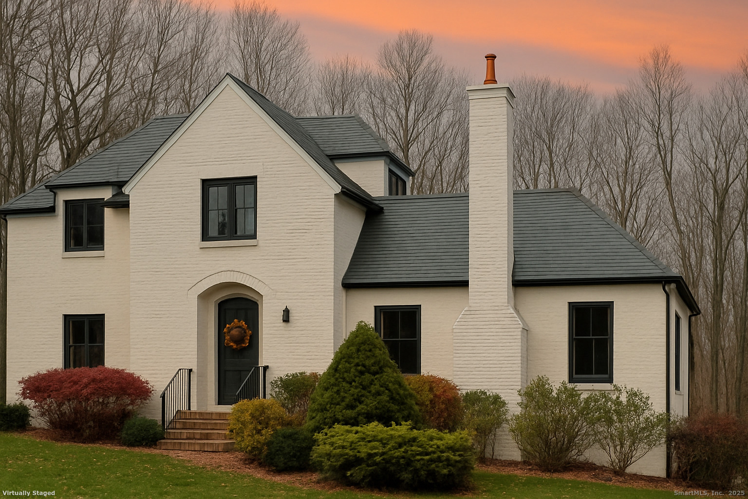 40 Hull Place Ridgefield, CT 06877 - Photo 4 of 40 a front view of a house with garden