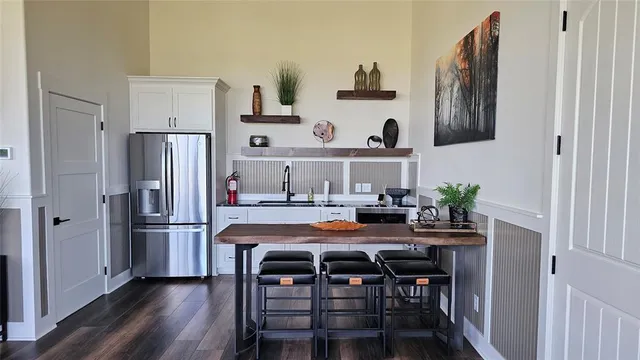 a view of a balcony with chairs