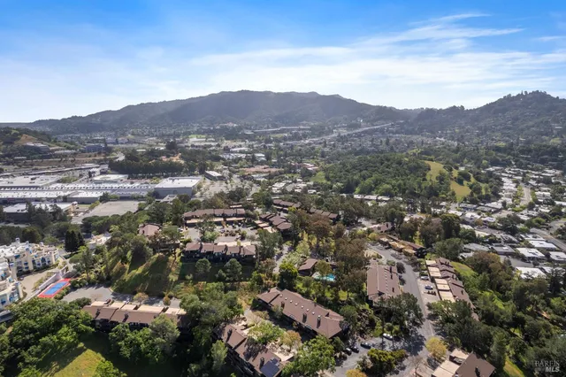 an aerial view of multiple house