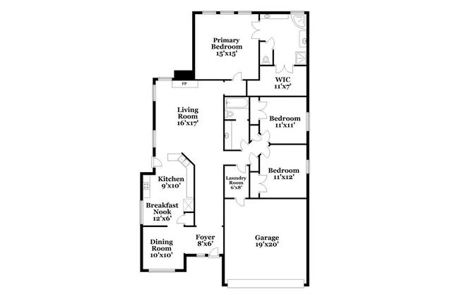 a picture of a bench in a building