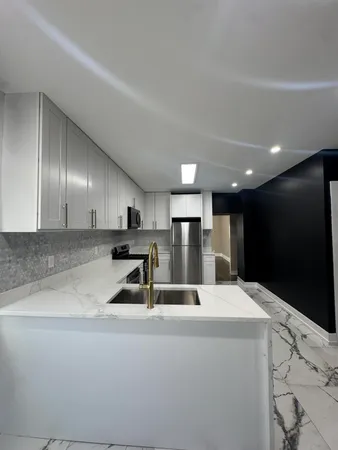 a view of a kitchen
