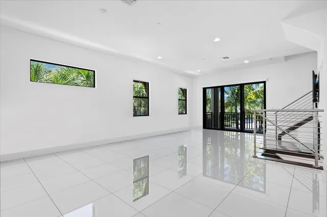 a view of a hallway with window