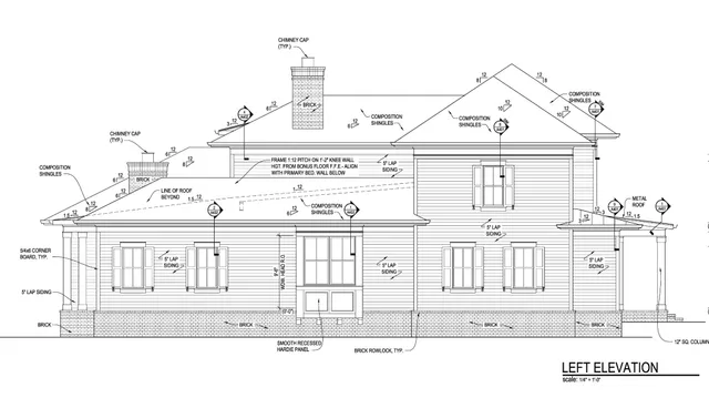 a view of a white building