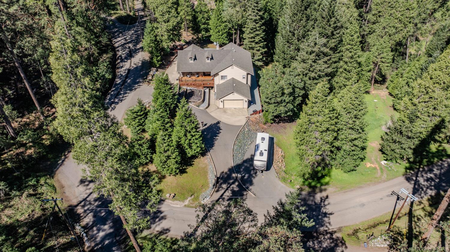 16111 Pioneer Creek Road Pioneer, CA 95666 - Photo 58 of 59 an aerial view of residential house with outdoor space and trees all around