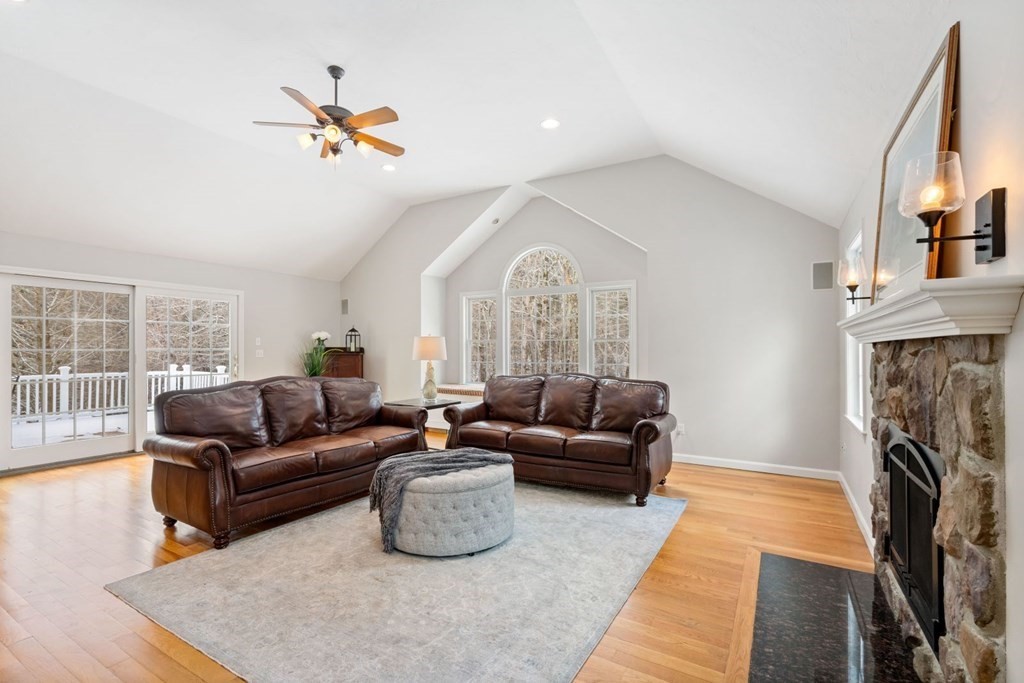 13 Jonathans Way Upton, MA 01568 - Photo 12 of 36 a living room with furniture and a fireplace